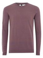 Topman Mens Yellow Honey And Purple Twist Side Ribbed Sweater