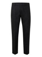 Topman Mens Co-ord Black Neppy Relaxed Fit Cropped Pants