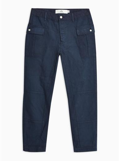 Topman Mens Navy Cargo Original Trousers