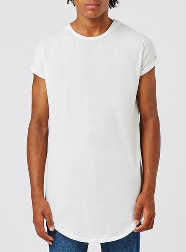 Topman Mens White Drop Shoulder T-shirt