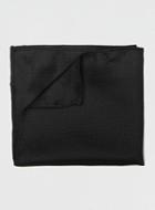 Topman Mens Black Silk Textured Pocket Square