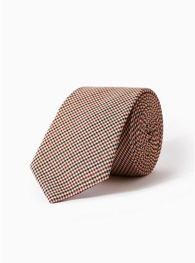 Topman Mens Beige Stone Heritage Check Tie