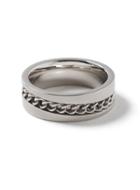 Topman Mens Silver Look Chain Inlay Ring*