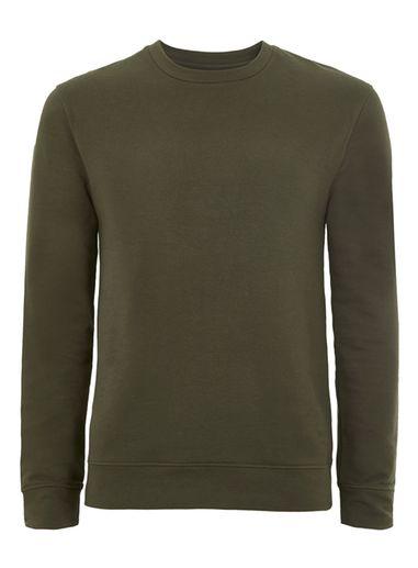 Topman Mens Khaki Ultra Muscle Fit Sweatshirt