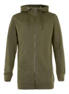 Topman Mens Green Khaki Oakland Print Classic Fit Hoodie