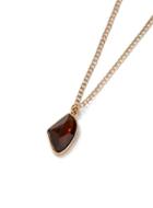 Topman Mens Brown Gold Stone Necklace*
