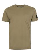 Topman Mens Green Nicce Khaki Sleeve Badge T-shirt