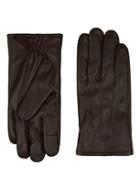 Topman Mens Brown Leather Gloves In Box