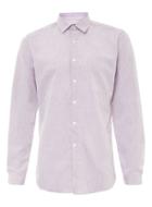 Topman Mens Blue Burgundy Soft Slubby Long Sleeve Dress Shirt