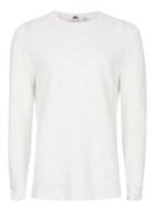 Topman Mens Cream Off White Waffle Textured Long Sleeve T-shirt