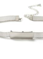 Topman Mens Silver Look Mesh Bar Choker*