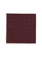 Topman Mens Selected Homme Red And Blue Spotted Silk Handkerchief