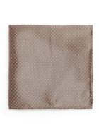 Topman Mens Brown Sand Polka Dot Pocket Square