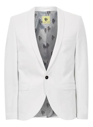 Topman Mens Noose & Monkey White 'ellroy' Blazer