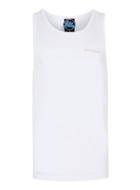 Topman Mens Nasir Mazhar X Topman White And Pink Logo Tank Top