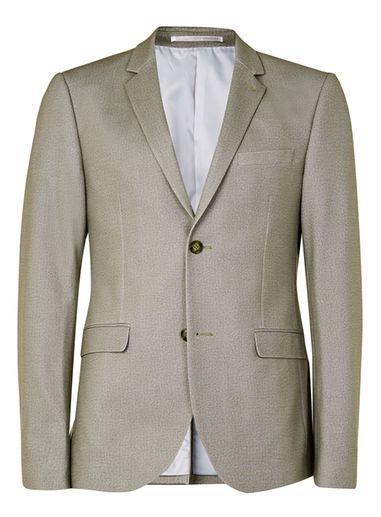 Topman Mens Green Skinny Fit Jersey Blazer