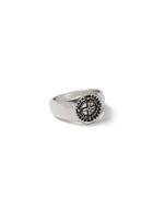 Topman Mens Silver Compass Engraved Ring*