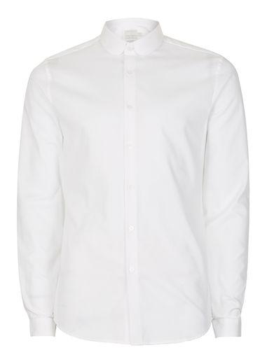Topman Mens White Premium Egyptian Cotton Shirt