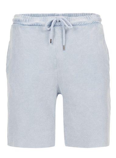 Topman Mens Light Blue Waffle Textured Jersey Shorts