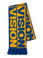 Topman Mens Multi Vision Street Wear Blue And Yellow Football Scarf