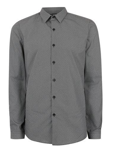Topman Mens Black Ditsy Print Dress Shirt