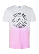 Topman Mens White And Faded Pink Platform Print T-shirt