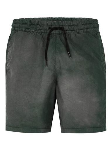 Topman Mens Green Poplin Acid Wash Shorts