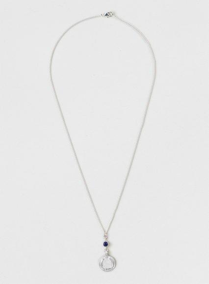 Topman Mens Blue Engraved Precious Necklace