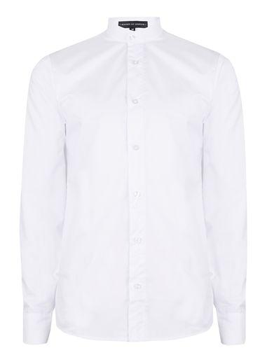Topman Mens Rogues Of London White Stand Collar Dress Shirt