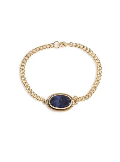 Topman Mens Blue Gold Stone Bracelet*