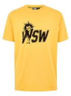 Topman Mens Vision Street Wear Yellow 80's Logo T-shirt