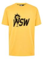 Topman Mens Vision Street Wear Yellow 80's Logo T-shirt