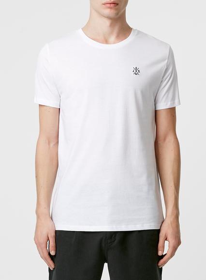 Topman Mens Jog On White T-shirt*
