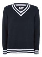 Topman Mens Navy Cricket Sweater
