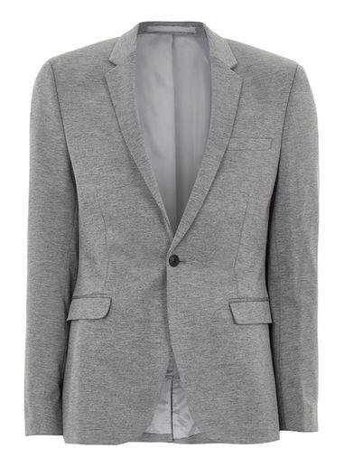 Topman Mens Mid Grey Smart Light Grey Blazer