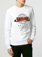 Topman Mens White Saturn Print Sweater