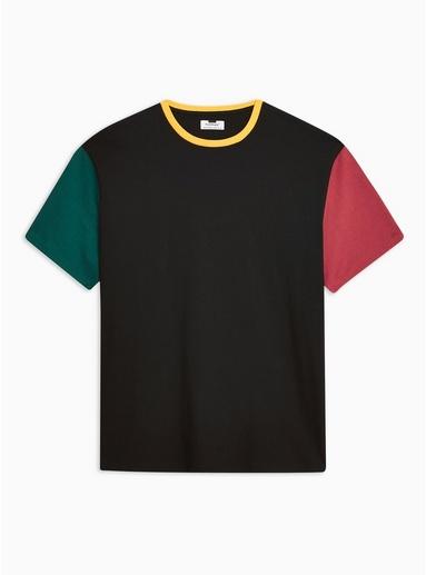 Topman Mens Black Block T-shirt