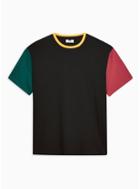 Topman Mens Black Block T-shirt