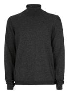 Topman Mens Grey Premium Charcoal Roll Neck Sweater Containing Cashmere