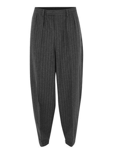 Topman Mens Grey Topman Design Pinstripe Pants
