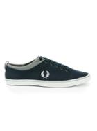 Topman Mens Blue Fred Perry Navy Nylon Sneakers