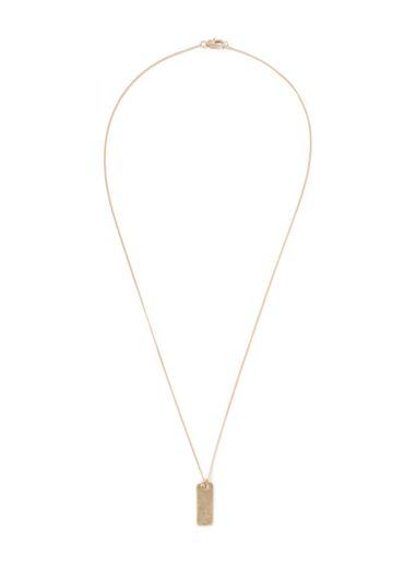 Topman Mens Gold Look Tag Pendant Necklace*