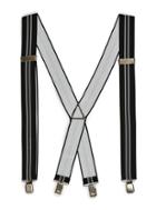 Topman Mens Black And Gray Stripe Suspenders
