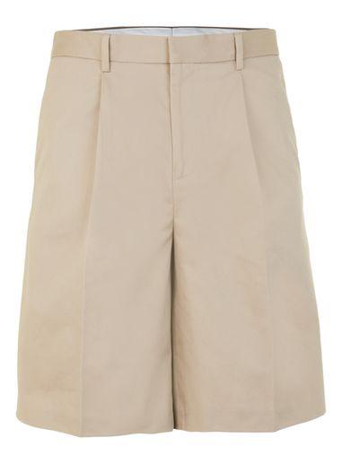 Topman Mens Brown Stone Wide Fit Long Length Formal Shorts