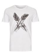 Topman Mens Selected Homme White Feather T-shirt