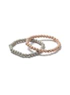 Topman Mens Multi Nude And Grey Matte Bead Stretch Bracelet 2 Pack*