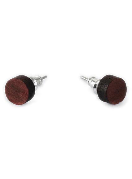 Topman Mens Brown Wood Stud Earrings Multipack*