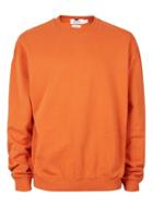 Topman Mens Orange Wash Panelled Oversized Sweatshirt