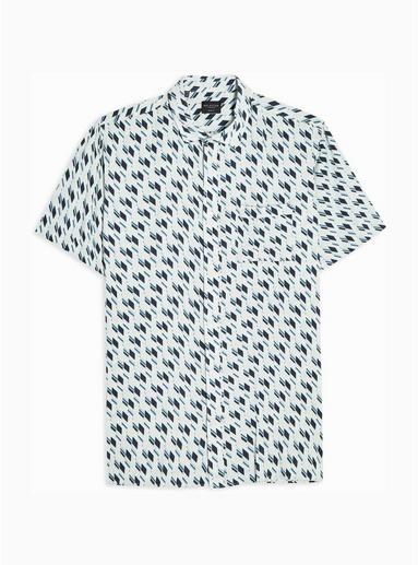 Selected Homme Mens Selected Homme White Argyle Multi Printed Shirt