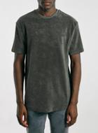 Topman Mens Green Khaki Towelling T-shirt